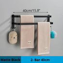 GobekUsa Aluminum Bathroom Towel Rack with Hook, Wall Mounted Multiple Layer Cloth Hanger