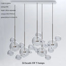 GobekUsa Glass Bubble Ball LED Chandelier Mickey Light for Modern Indoor Spaces