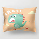GobekUsa Cartoon Dinosaur Pillowcase for Home Decor and Kids Bedroom