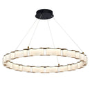 GobekUsa LED Chandelier: Modern, Acrylic, Round Rings Hanging Lamp for Dining Room and Kitchen
