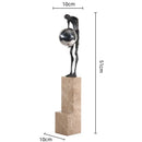 GobekUsa Gymnast Metal Handicraft Figure Home Decor Figurine Table Sculpture Accessory