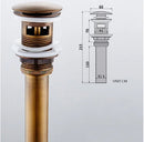 GobekUsa Brass Round Siphon P-Trap Set with Pop-Up Drainer Gun Grey