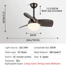 GobekUsa Bedroom & Study Ceiling Fan Light with Mute Electric Fan Chandelier, 110V 220V