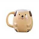 GobekUsa Cute Cartoon Animal Ceramic Mug Kids Breakfast Cup Christmas Gift