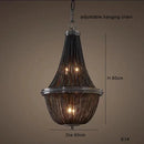 GobekUsa Black Tassel Ceiling Chandelier: Designer Dimmable Home Decor for Living Room
