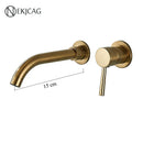 GobekUsa Gold Basin Faucet: Single Handle, Hot & Cold Water, Matte Black Finish