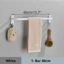 GobekUsa Aluminum Bathroom Towel Rack with Hook, Wall Mounted Multiple Layer Cloth Hanger