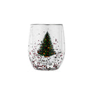 GobekUsa Double Wall Glass Mug - Festive Heat-Resistant Cup for Coffee or Water