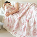GobekUsa Geometric Jacquard Taff Velvet Blanket Lamb Wool Warm Nap Bed Sheets