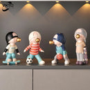 GobekUsa Boys Sports Statues: Basketball, Football, Skateboarding. Children's Decor, Gifts, Sculpture.