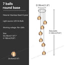 GobekUsa Crystal Bubble Ball Pendant Light for Home Decor and Hospitality Spaces
