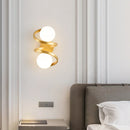 GobekUsa Black Copper LED Wall Lights for Bedroom - Nordic Wall Sconce Decro