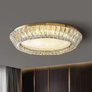 GobekUsa Gold Crystal Glass LED Ceiling Light for Dining Living Room