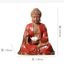 GobekUsa Ceramic Sakyamuni Buddha Statue 24cm - Chinese Style Decorative Ornament