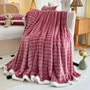GobekUsa Cozy Faux Rabbit Fur Throw Blanket for Sofa & Bed, 200X230cm