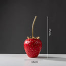 GobekUsa Gold Strawberry Figurine Decor for Home Decor & Display