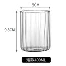 GobekUsa Glass Ripple Cup - Heat Resistant Nordic Design for Water, Juice, Milk, Whiskey