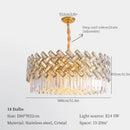 GobekUsa Crystal Chandelier Pendant Lights, Modern Luxury Ceiling Lamp for Home Decoration