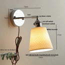 GobekUsa Ceramic LED Wall Light Fixture Up Down Rotate Modern Style Bedside Lamp