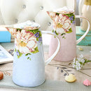 GobekUsa Bone China Tea Set, 1000ml Resistant Pot & Cup for Afternoon Tea