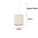 GobekUsa Linen Fabric Chandelier: Japanese Retro Handmade Art Lamps for Restaurant, Bedroom, Bar Counter