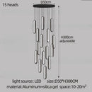 GobekUsa LED Staircase Branch Chandelier for Modern Living & Dining Rooms