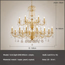 GobekUsa Crystal Pendant Chandelier Foyer Light Luxury Candle Design Led Lamparas