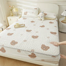 GobekUsa Cute Cartoon Pattern Cooling Fitted Sheet with Natural Latex Fabric