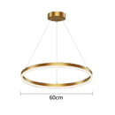 GobekUsa Gold Ring Pendant Lights Circle Acrylic LED Ceiling Lamp