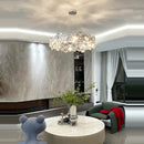 GobekUsa Crystal Magic Ring Dimmable LED Pendant Light for Living Room & Foyer