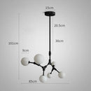 GobekUsa Iron Magic Molecular Pendant Lights for Living Room Dining Room Decor