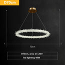 GobekUsa Luxe Crystal Pendant Light - Dimmable LED Art Deco Circle Lamp