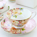 GobekUsa Ceramic Afternoon Tea Set with Spoon - Elegant Tea Cup, Saucer, and Mug Combo