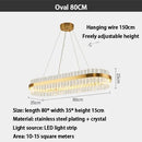 GobekUsa Crystal Ring Chandelier LED Pendant Light Fixture