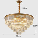 GobekUsa Crystal Chandelier Stair Pendant Light Interior Lighting for Modern Home Decor