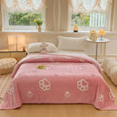 GobekUsa Dinosaur Patterns Snowflake Velvet Blanket in Various Sizes for Home/Office
