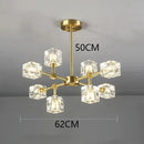 GobekUsa Crystal Chandelier Pendant Light for Living Room Bedroom Ceiling, Luxury Indoor Lighting