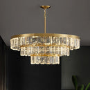 GobekUsa Cloud Mist Crystal Chandelier for Home Hotel Stainless Steel Pendant Lamp