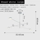 GobekUsa Black Gold White LED Chandelier: Stylish Nordic Loft Lamp for Livingroom & Bedroom