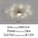 GobekUsa Black Gold LED Chandelier: Modern Ceiling Pendant Lights for Home Living Room, Bedroom, Kitchen