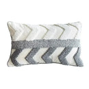 GobekUsa Geometric Waves Tufted Pillow Covers with Embroidered Tassels