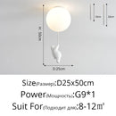 GobekUsa Kids Cartoon Panda Polar Bear Ceiling Light Chandelier for Boys and Girls' Bedroom