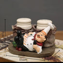 GobekUsa Bearded Chef Resin Figure Sculpture Modern Kitchen Desk Decor Ornaments