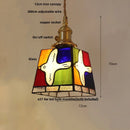 GobekUsa Conch Glass LED Pendant Light Fixture Tiffany Children Dining Room Hang Lamp