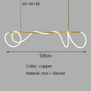 GobekUsa LED Long Hose Chandelier for Dining Room Kitchen Bar Pendant Lamp