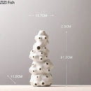 GobekUsa Ceramic Vase Set with Artificial Flowers for Stylish Home Decor