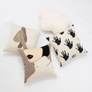 GobekUsa Embroidered Cotton Cushion Cover in Nordic Ins Style, Abstract Design