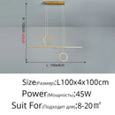 GobekUsa LED Ceiling Chandelier: Modern Minimalist Kitchen Dining Table Lighting