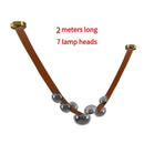 GobekUsa Leather LED Pendant Lamp: Modern Lighting for Living Room, Hall, and Villa
