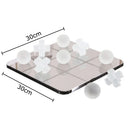 GobekUsa Acrylic Tic-Tac-Toe Chessboard Set - Geometric Art Desk Decoration with Casual Chess Pieces